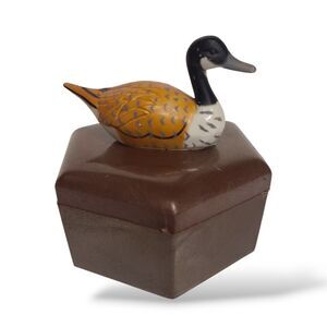 Vintage Duck Trinket Box - Made in Hong Kong - Plastic - FLAWED